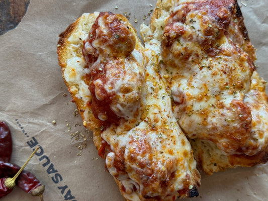 spicy leftover meatball sub recipe with the Sunday Sauce company spicy 89 tomato pasta sauce